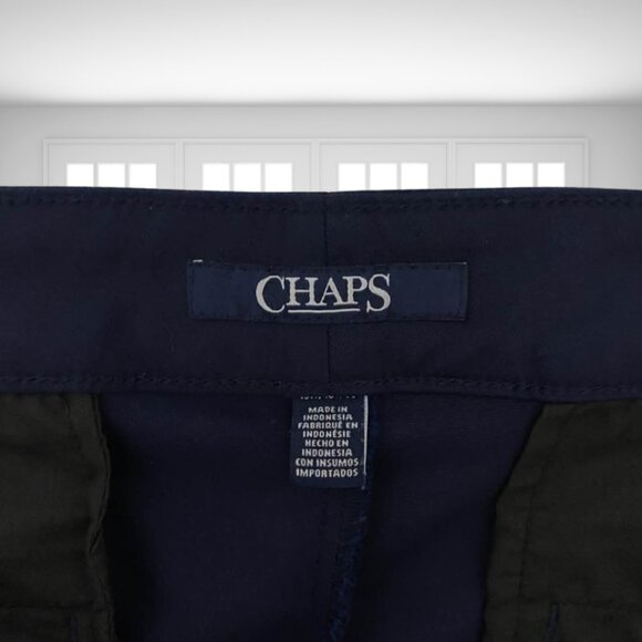 Chaps Navy Blue Cropped Pants | Size 16W | Classic & Comfortable - Picture 9 of 14